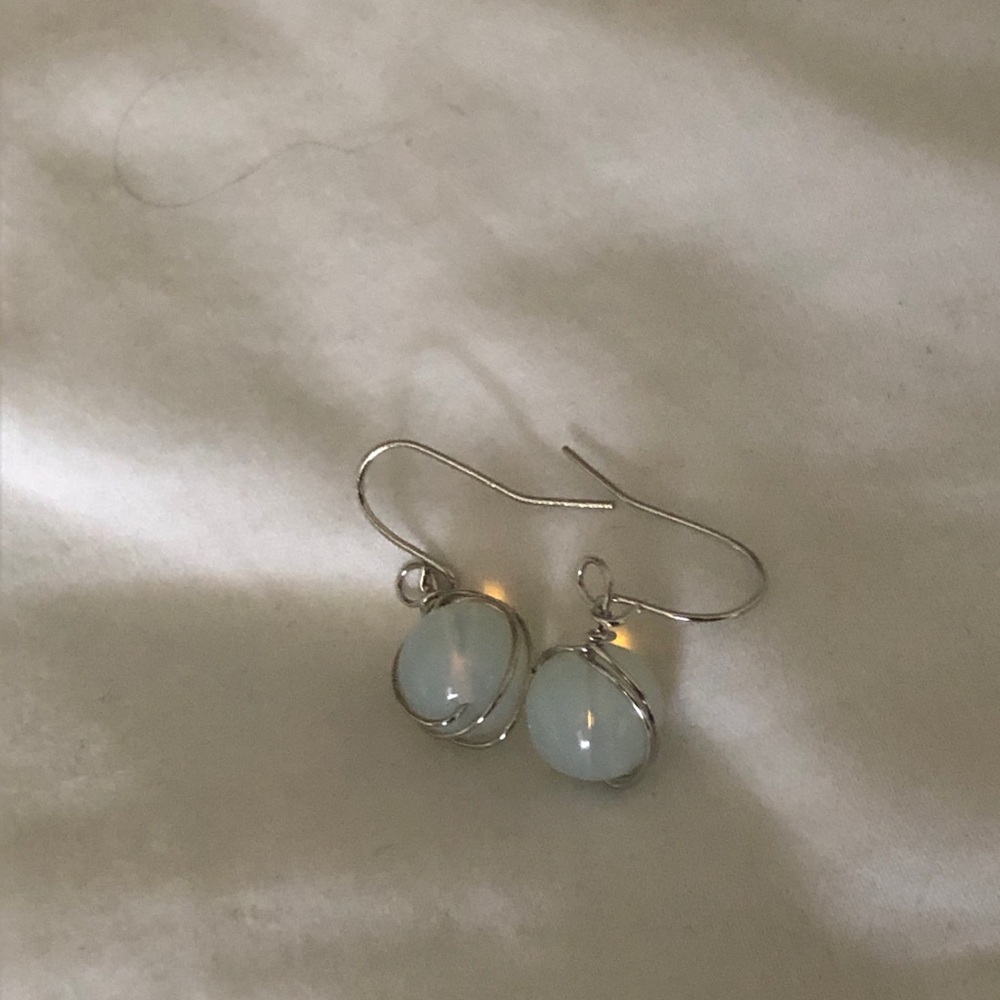 Opal stone earrings